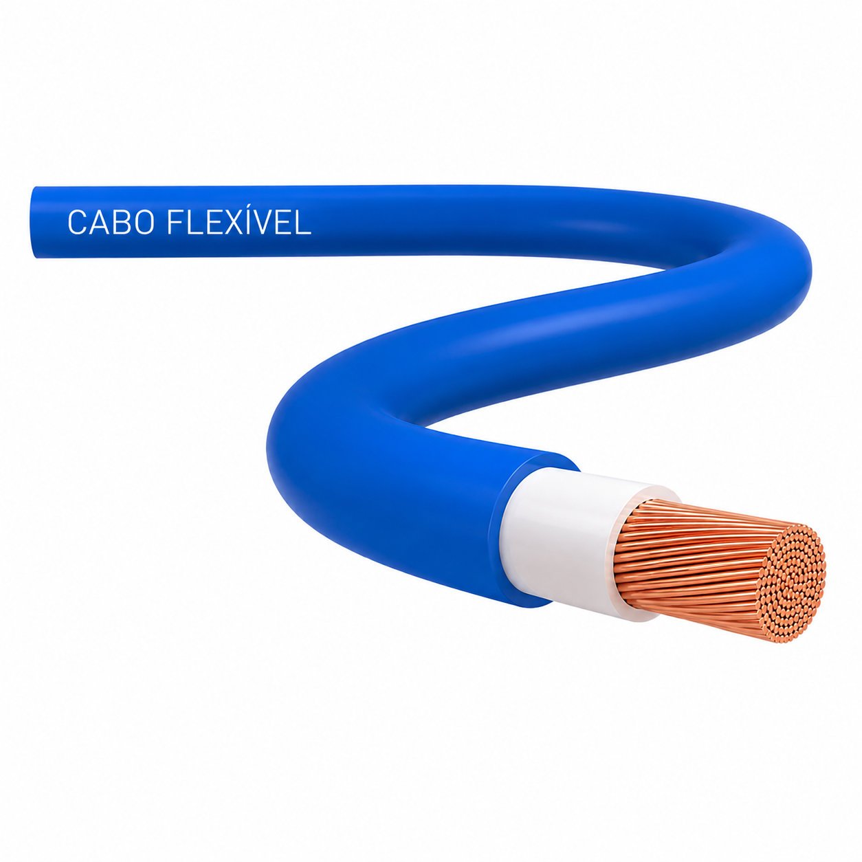 Cabo Flexível 10 mm² Azul por Metro Brascopper