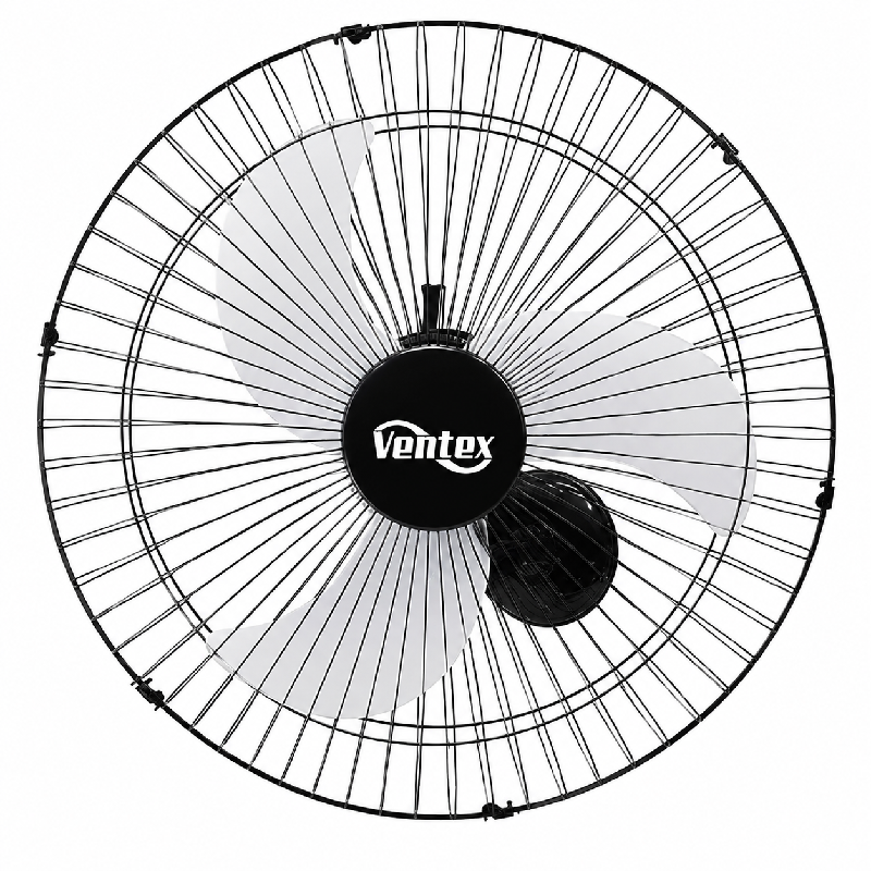 Ventilador de Parede 60 cm 3 Pás Bivolt Preto Oscilante Ventão Ventex