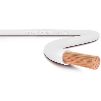 Cabo Flexível 1,50 mm² 450/750 V Branco Corfio por Metro