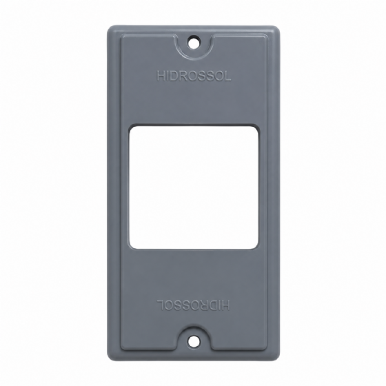 Tampa para condulete 4 x 2 PVC Cinza 2modulo Hidrossol