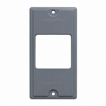 Tampa para condulete 4 x 2 PVC Cinza 2modulo Hidrossol