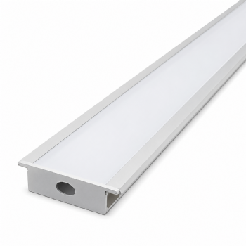 Perfil de Alumínio de Embutir x 3 m Branco EBFIL80188 Embuled
