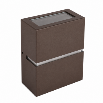 Arandela de Alumínio 2 Focos 1 Friso 12 x 12 x 5 1x G9 Marrom MOD103FMR Foco Iluminação