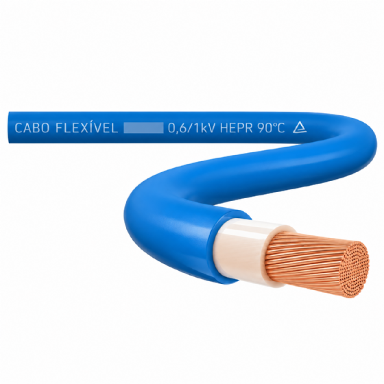 Cabo Flexível NAX 16,00mm² 0,6/1kV Azul por Metro Brascopper