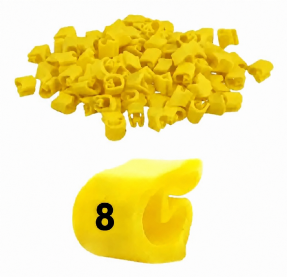 Anilha de Identificação HG2 2,50 mm² Número 8 HellermannTyton