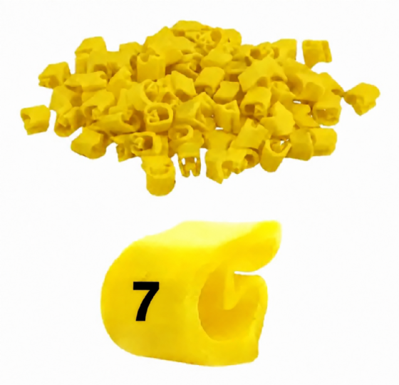 Anilha de Identificação HG2 2,50 mm² Número 7 HellermannTyton