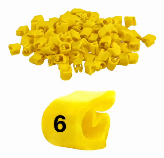 Anilha de Identificação HG2 2,50 mm² Número 6 HellermannTyton