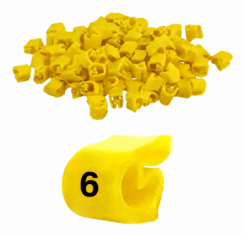 Anilha de Identificação HG2 2,50 mm² Número 6 HellermannTyton
