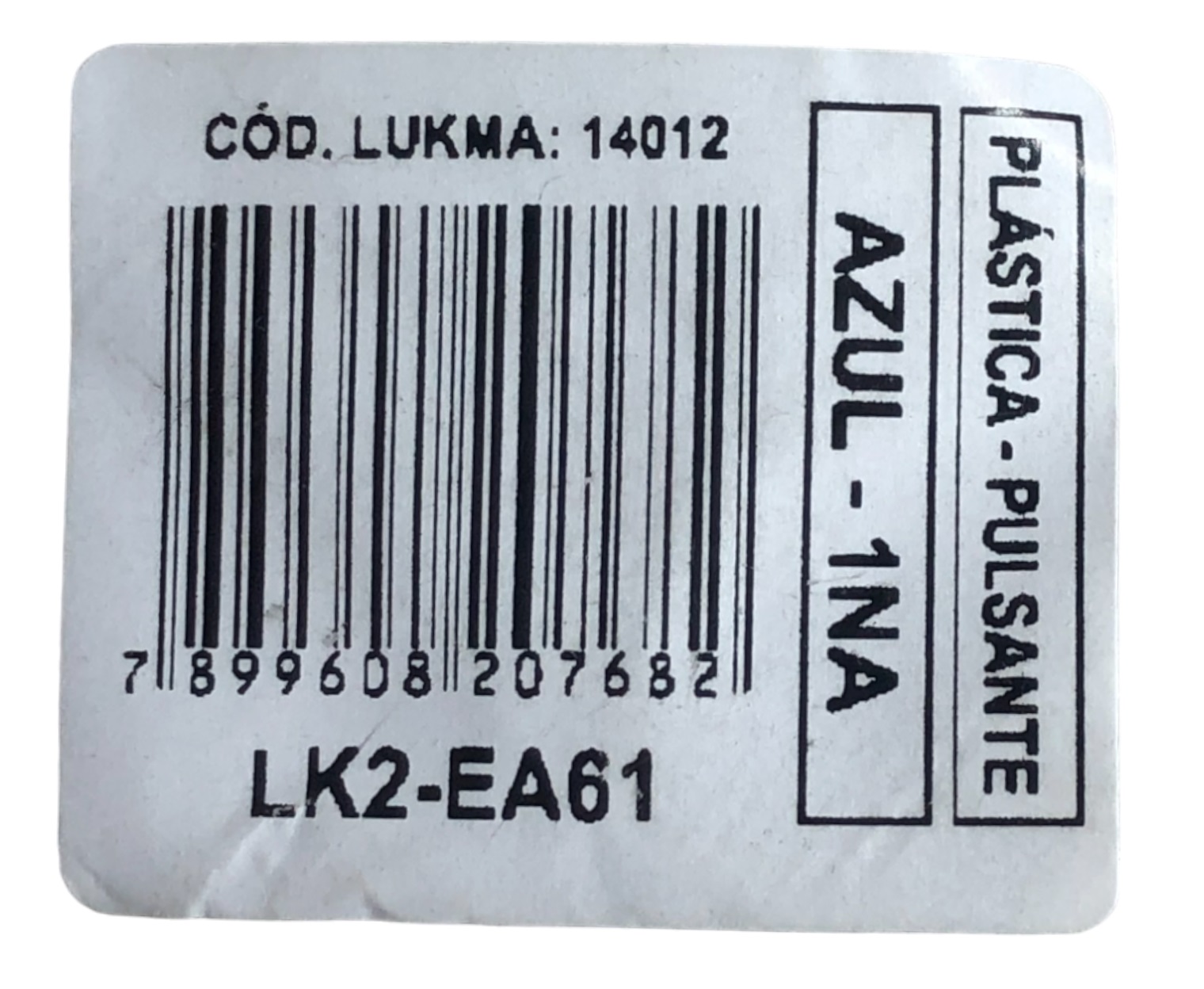 Botão Pulsador 22 mm Azul 1NA 14012 Lukma