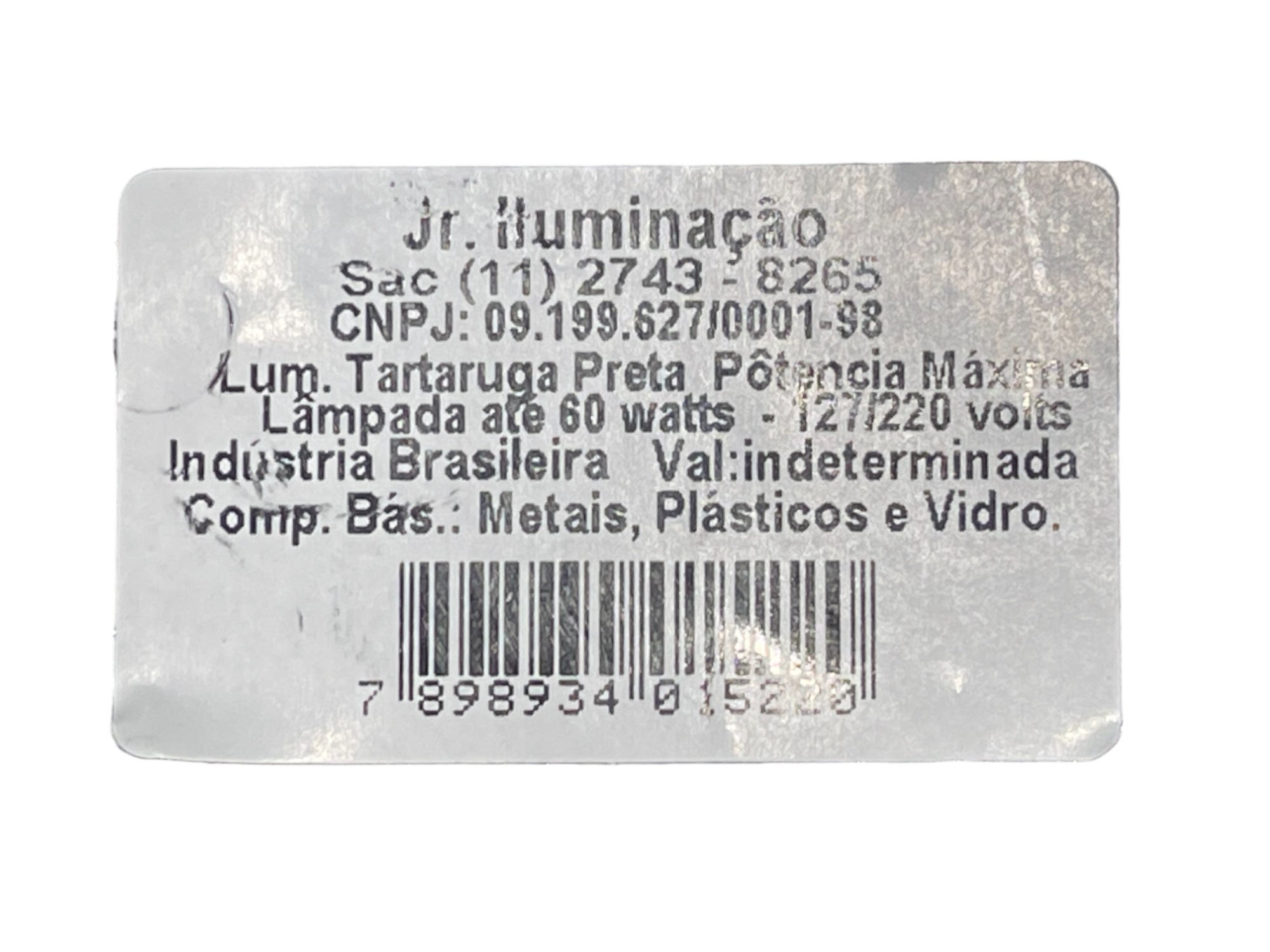 LUMINARIA ARANDELA TARTARUGA COM GRADE PRETA