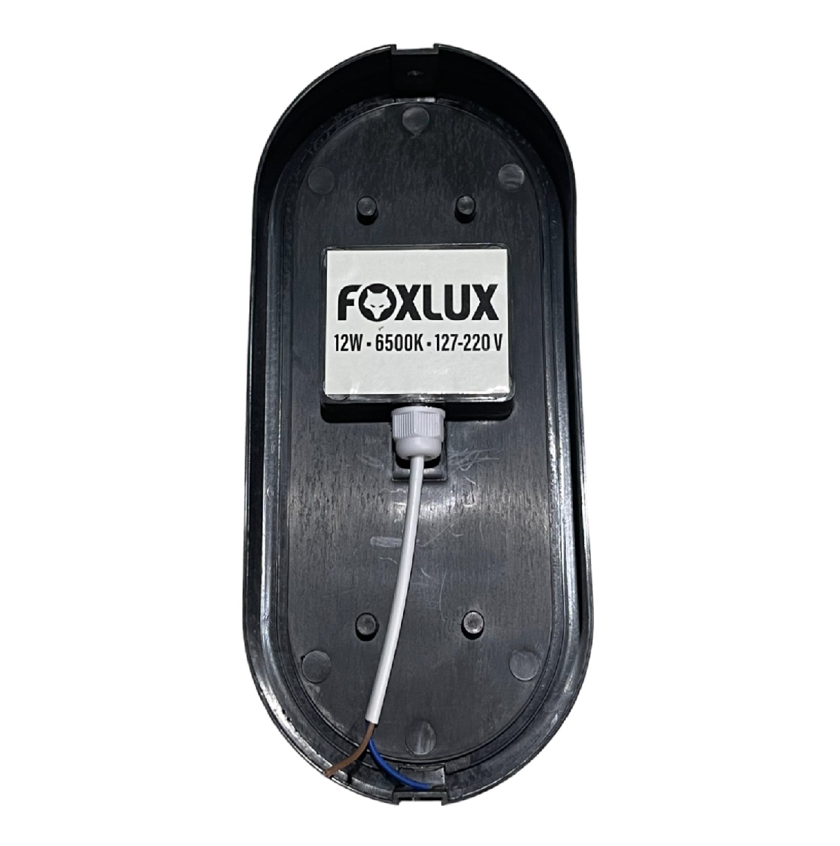 Luminária LED Arandela Tartaruga 12 W 6500 K Preto Led93.17 Foxlux