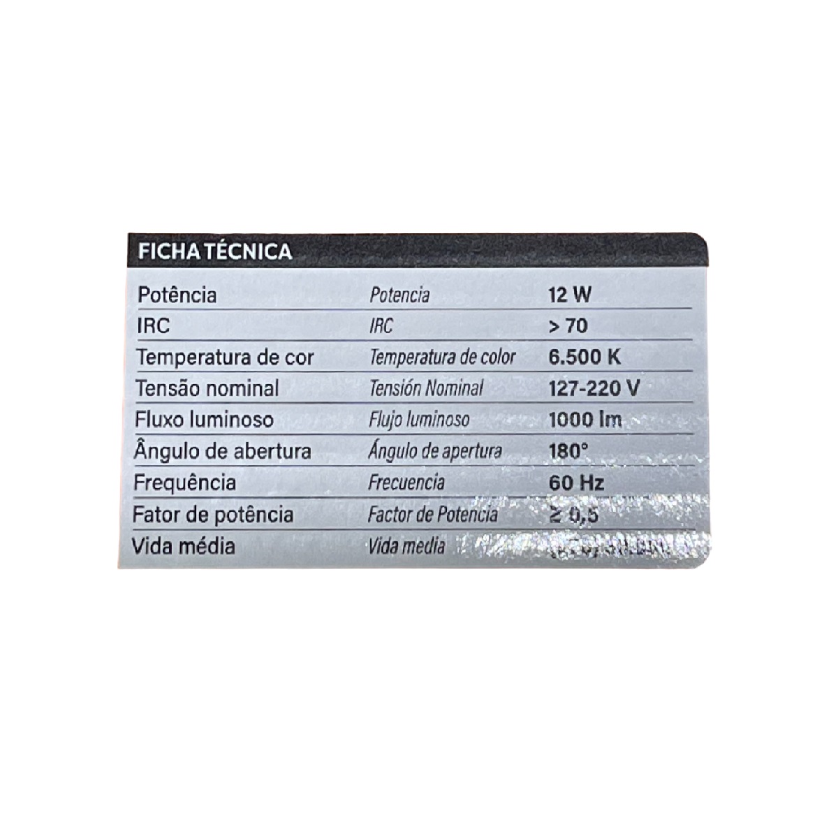 Luminária LED Arandela Tartaruga 12 W 6500 K Preto Led93.17 Foxlux