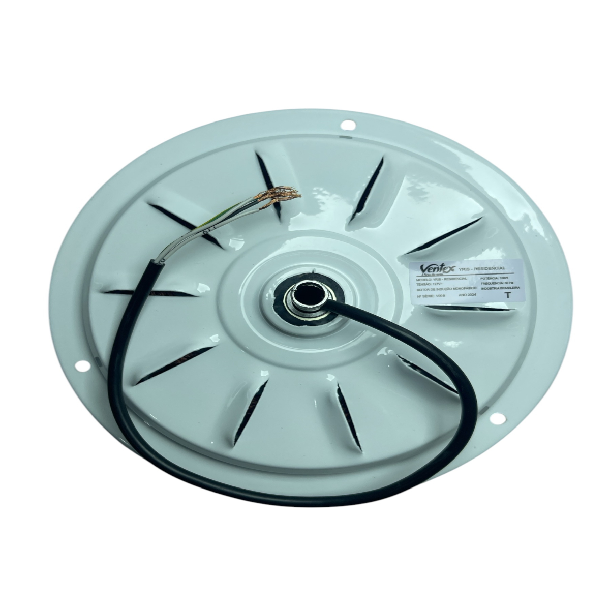 Ventilador de Teto Yris 3 Pás 127 V 150 W Branco/Branco 1,015 m Ventex