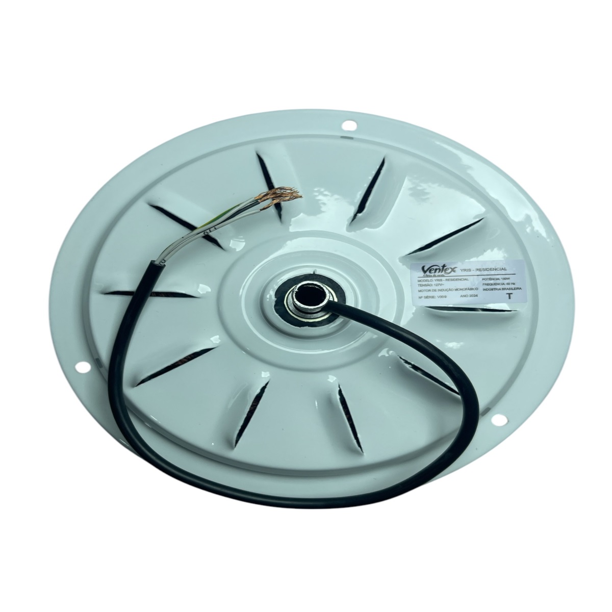 Ventilador de Teto Yris 3 Pás 127 V 150 W Branco/Branco 1,015 m Ventex