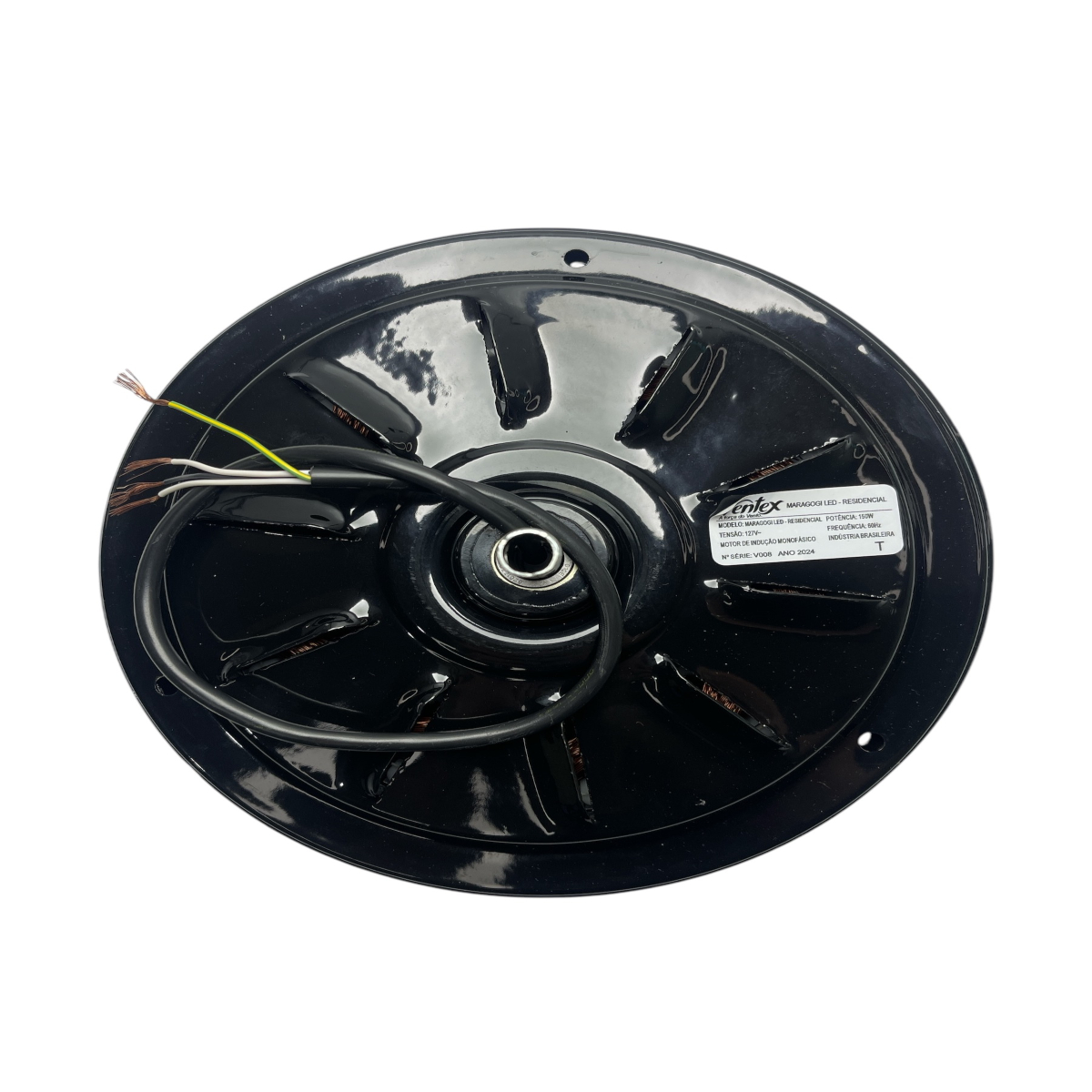 Ventilador de Teto Maragogi 3 Pás 127 V 150 W LED 24 W 6500 K Preto/Preto 1,15 m 906 Ventex