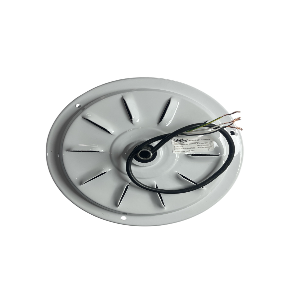 Ventilador de Teto Maragogi 3 Pás 127 V 150 W LED 24 W 6500 K Branco/Branco 1,15 m 902 Ventex
