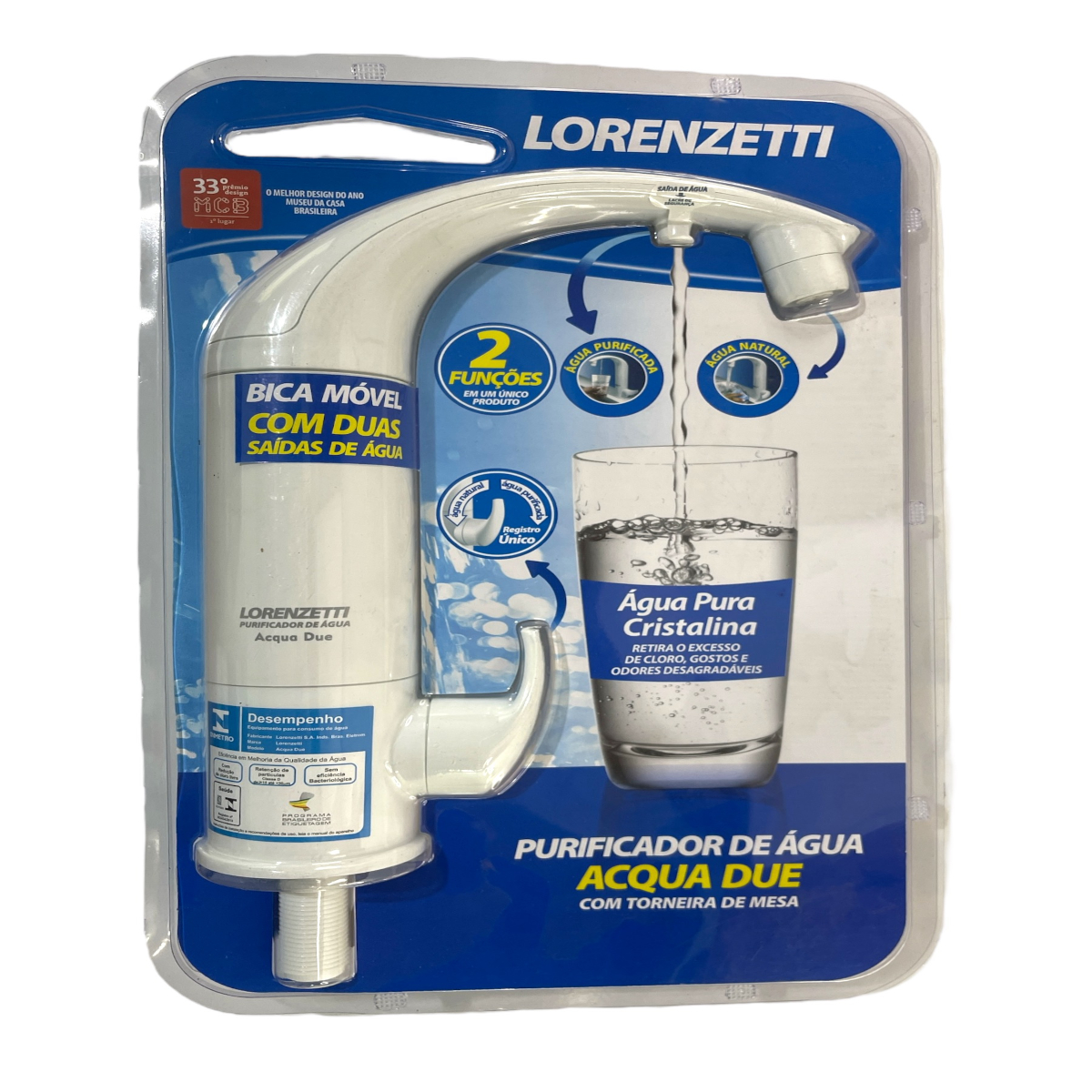 Torneira Filtro Acqua Due Lorenzetti Parede Branco 7411040