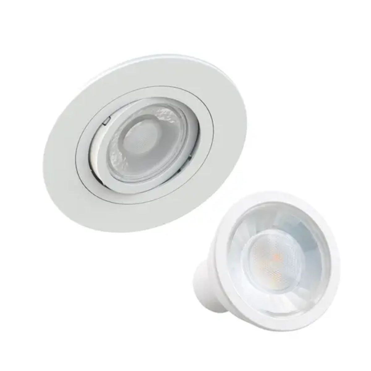 Spot Embutir Redondo Dicróica MR16 Plano Branco Galaxy 9259