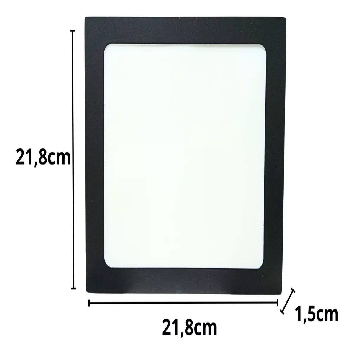 Painel Quadrado Embutir 18 W LED Bivolt 4000 K Preto Led90.208 Foxlux