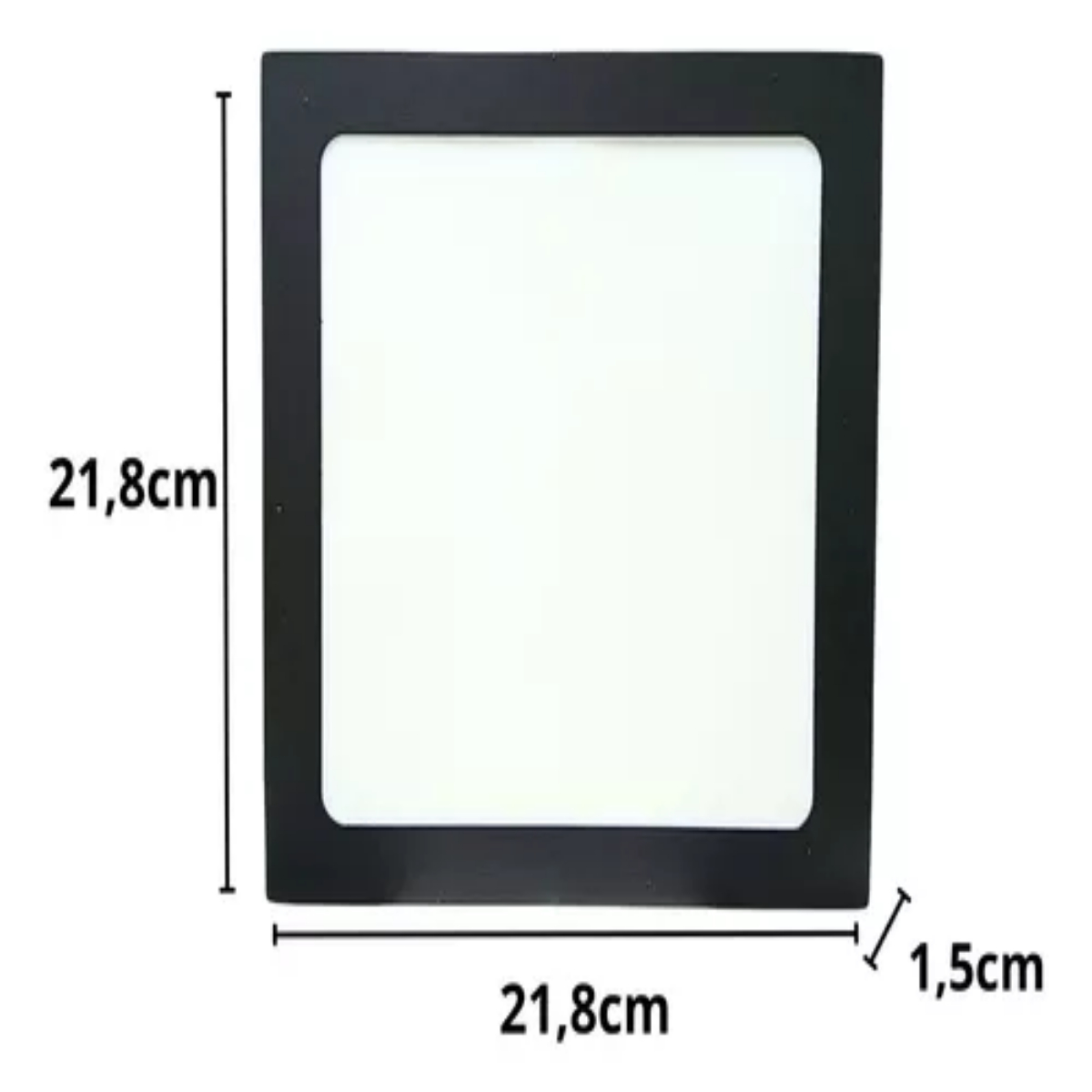 Painel Quadrado Embutir 18 W LED Bivolt 6500 K Preto Led90.2148 Foxlux