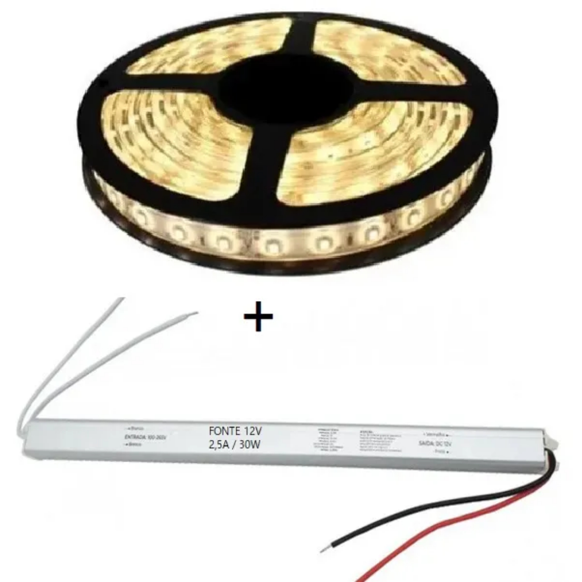 Fita LED SMD 3000 K 24 W 12 V IP20 Rolo 5 m 3002 Galaxy