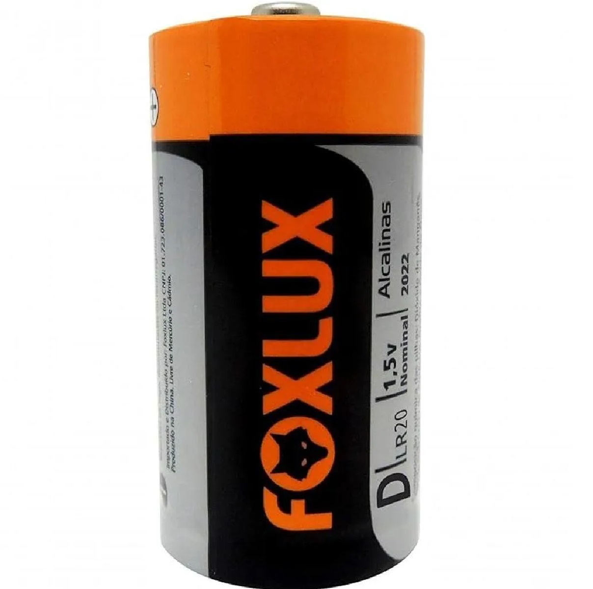 Pilha Alcalina Grande D Com 2 Peças 95.06 Foxlux