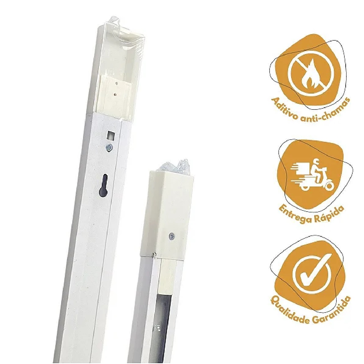 Trilho Eletrificado 1 m Branco Galaxy 1774