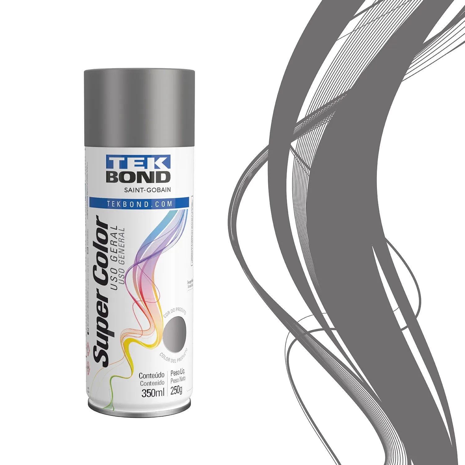 Tinta Spray Grafite Uso Geral 350 Ml Tekbond