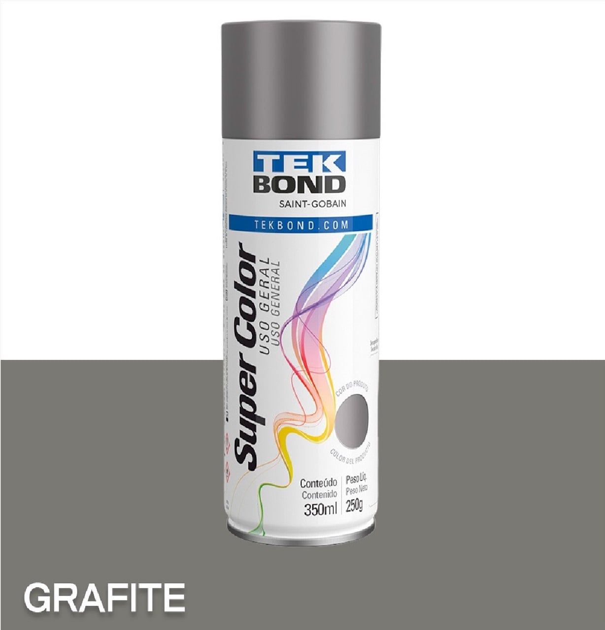 Tinta Spray Grafite Uso Geral 350 Ml Tekbond