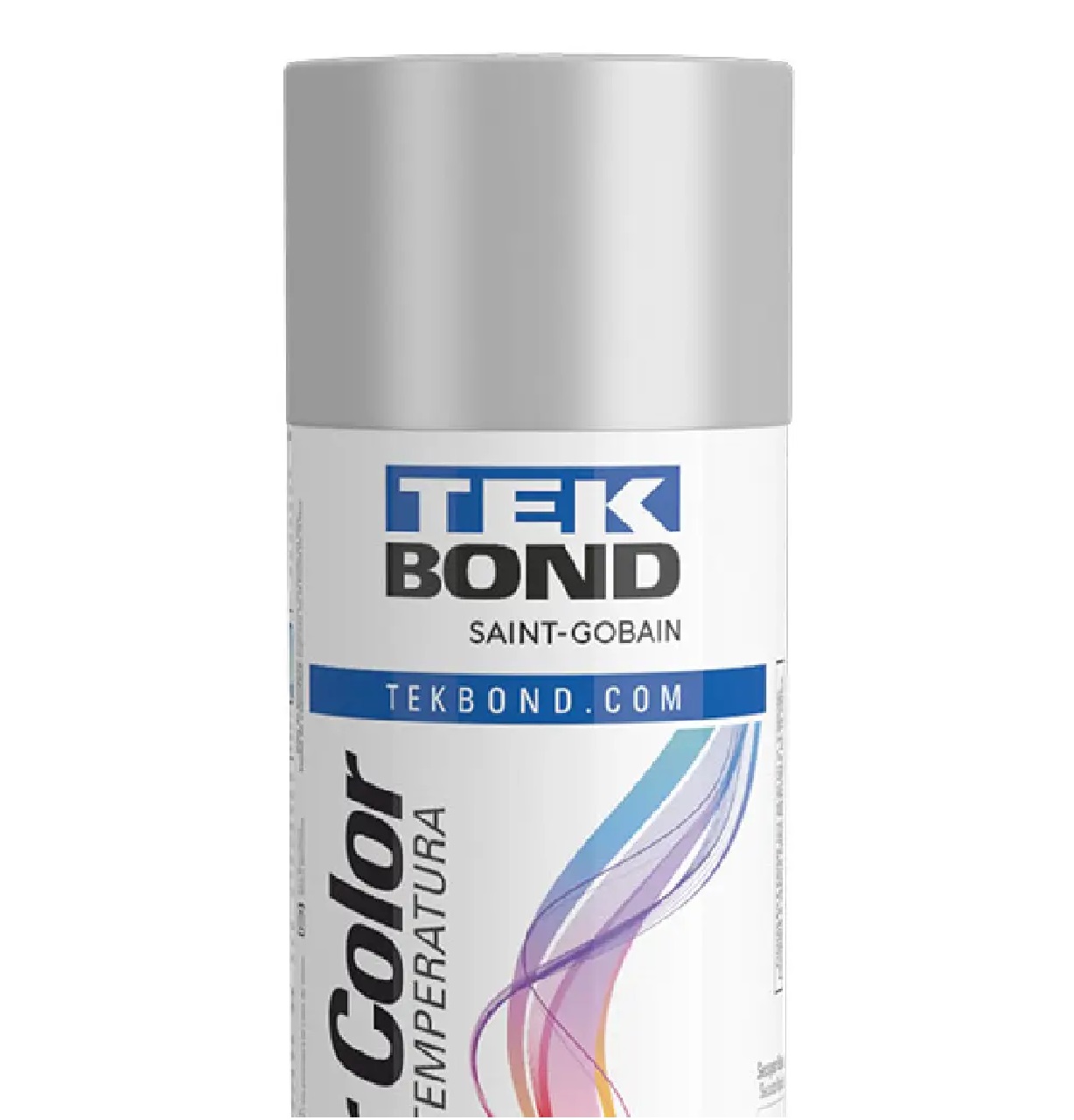Tinta Spray Alta Temperatura 350 ml Alumínio Tekbond