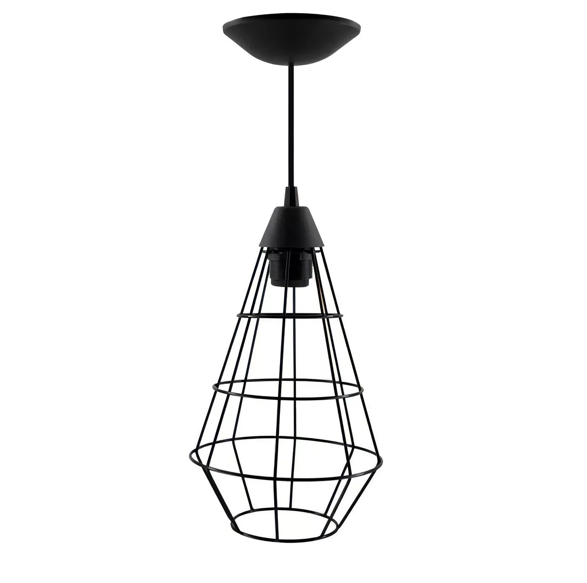 Pendente Luminária Teto Arame Piao Preto Skylux