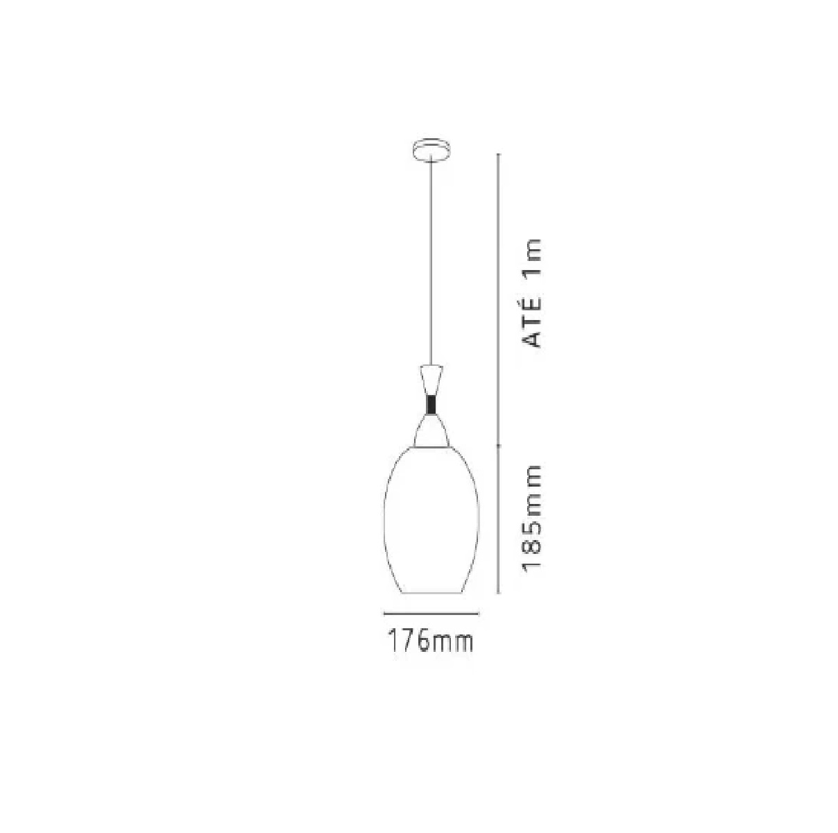 Pendente Malasia 1 Lâmpada Pd2172-1 Kin Light