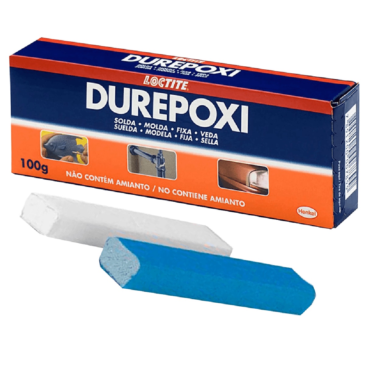 Massa Epóxi Durepoxi 100 g Cinza Henkel