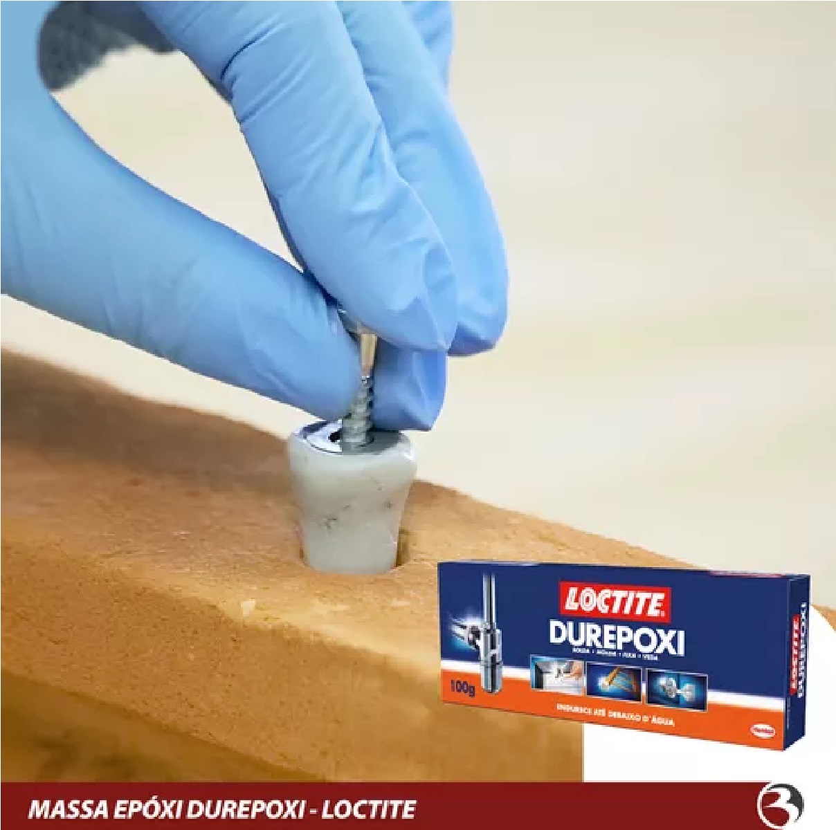 Massa Epóxi Durepoxi 100 g Cinza Henkel