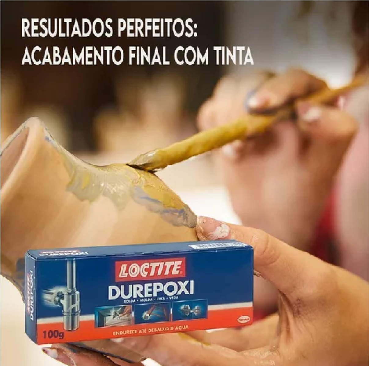 Massa Epóxi Durepoxi 100 g Cinza Henkel