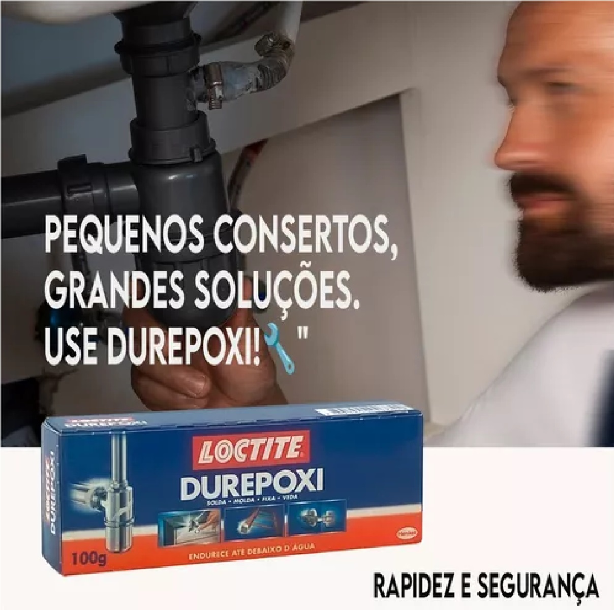 Massa Epóxi Durepoxi 100 g Cinza Henkel