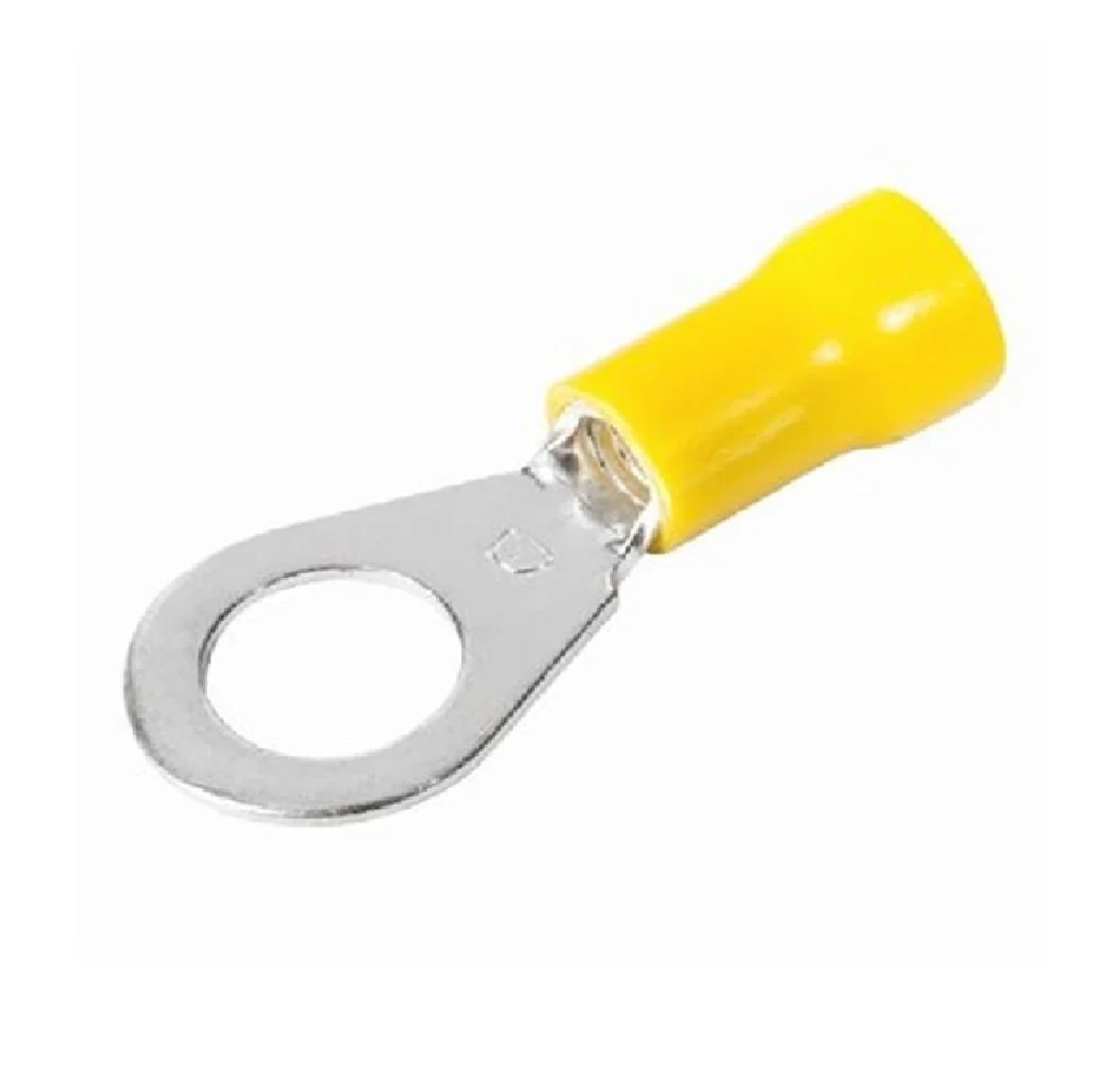 Terminal Argola Pré-Isolado para Cabo 4 a 6 mm² com Furo 1/4 pol. Amarelo Lukma