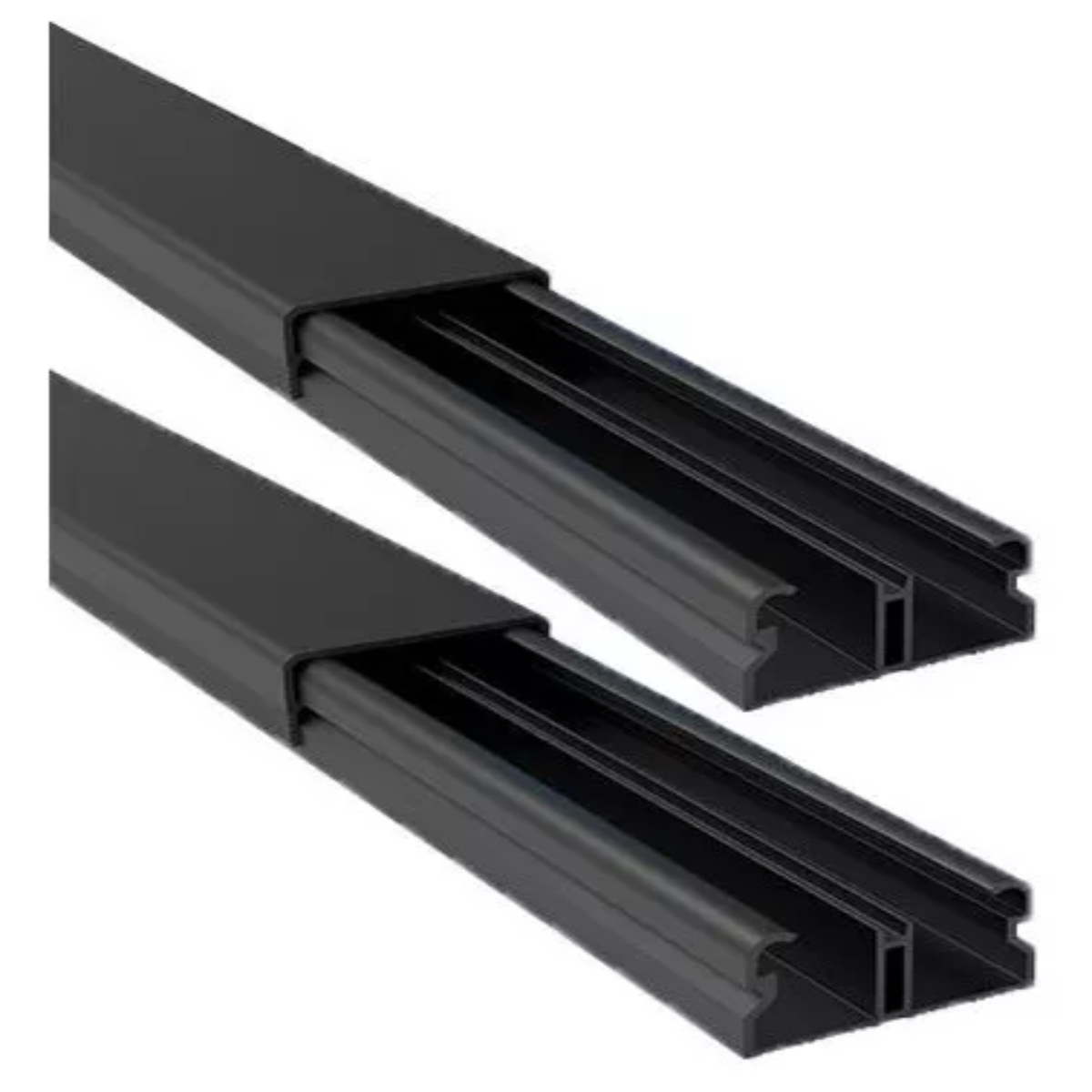 Canaleta Sistema X 20 x 10 mm com Fita Adesiva 2 m Preta PA021887 Margirius
