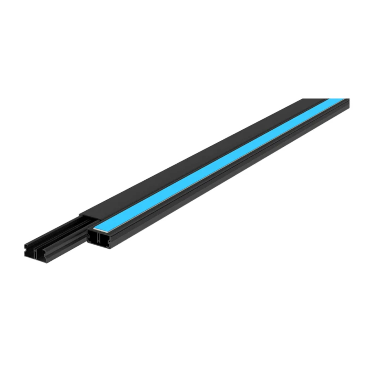 Canaleta Sistema X 20 x 10 mm com Fita Adesiva 2 m Preta PA021887 Margirius