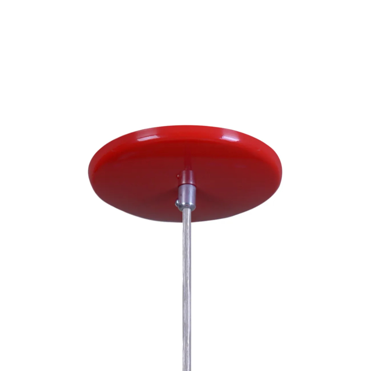Luminária Pendente Cúpula Redonda em Alumínio 29 cm para 1 Lâmpada E27 Vermelho 88331040 Blumenau Iluminação