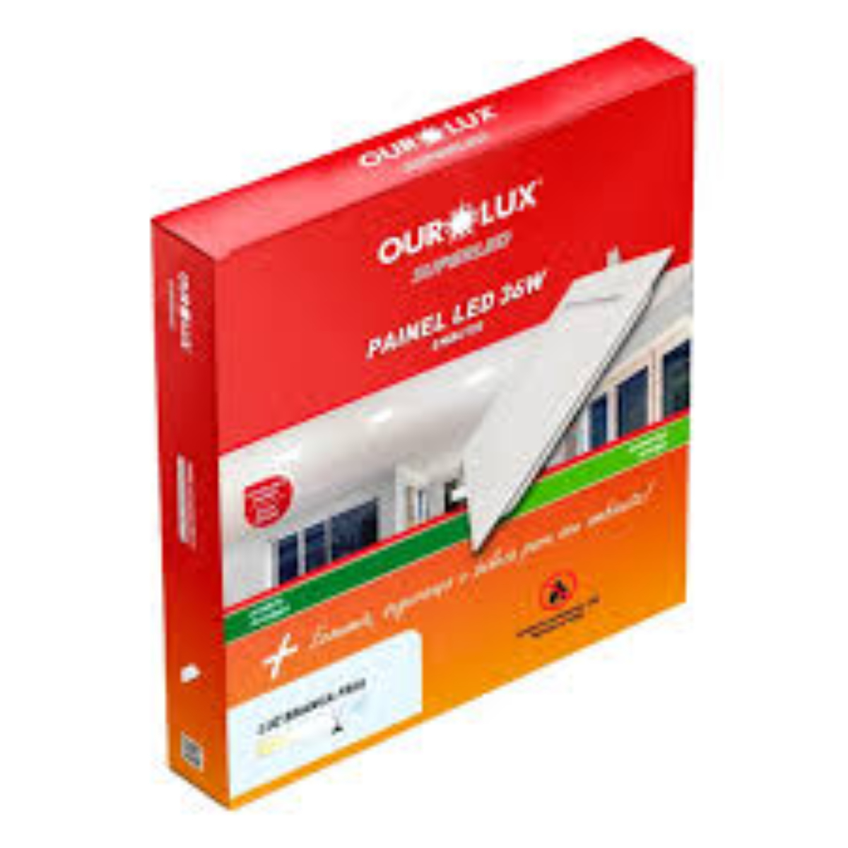 Painel Quadrado Embutir 36 W LED Bivolt 6500 K 03203 Ourolux