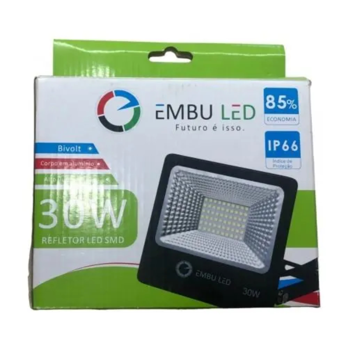 Projetor LED 30 W Verde Bivolt 60995 Embuled