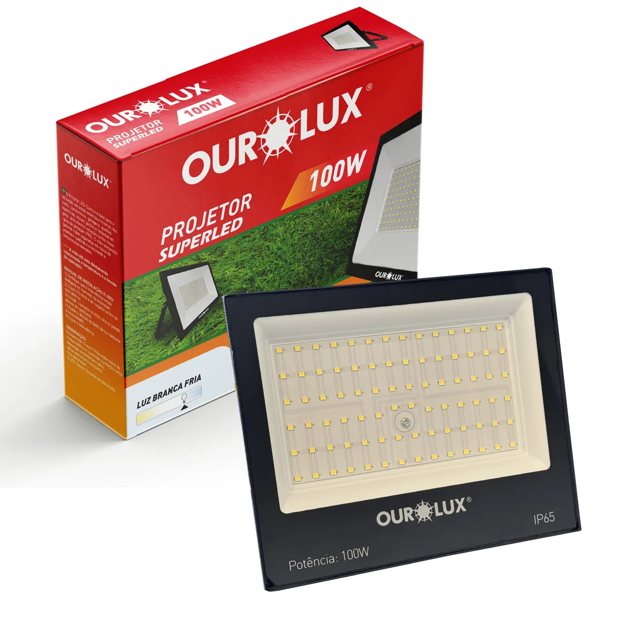 Projetor LED Alumínio 100 W 6500 K Bivolt 03267 Ourolux