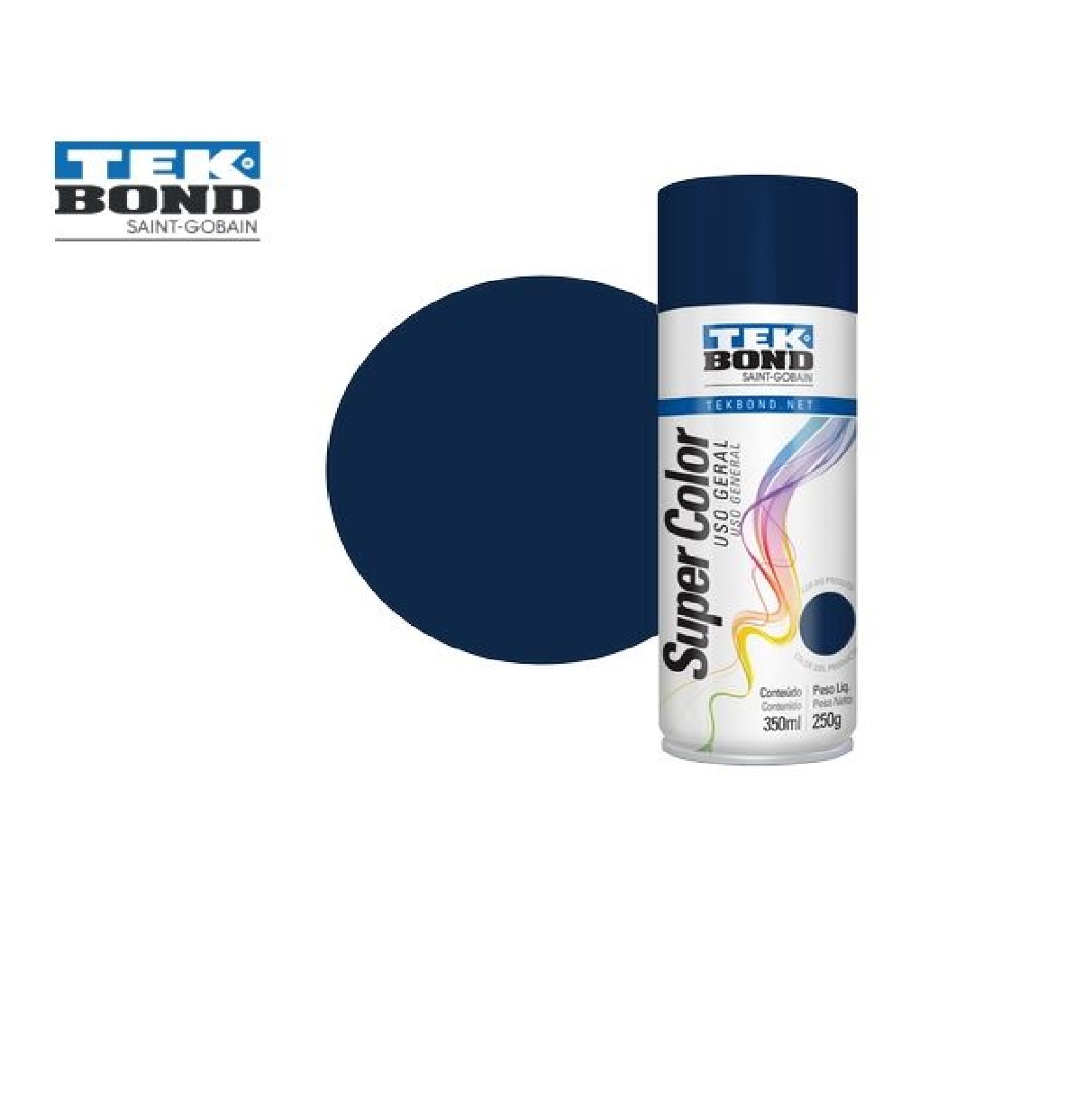 Tinta Spray Uso Geral 350 ml Azul-Escuro Tekbond