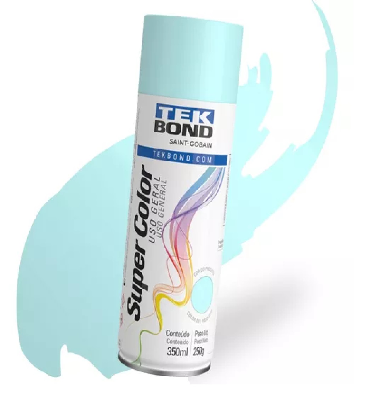Tinta Spray Uso Geral 350 ml Azul-Claro Tekbond