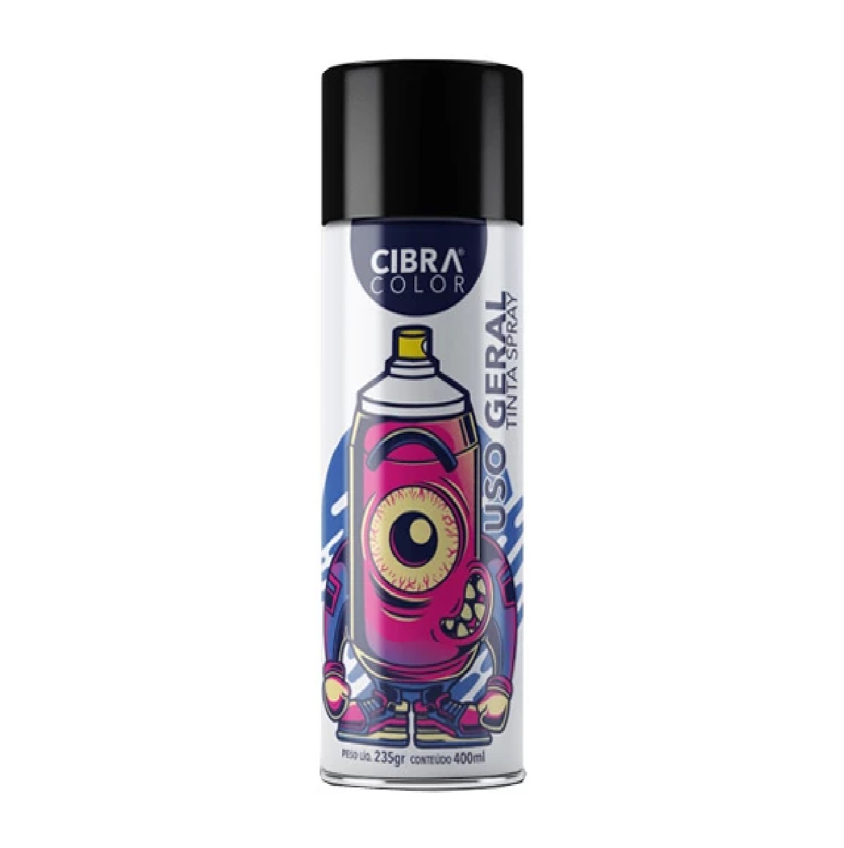 Tinta Spray Alta Temperatura 350 ml Preto 150099 Cibra
