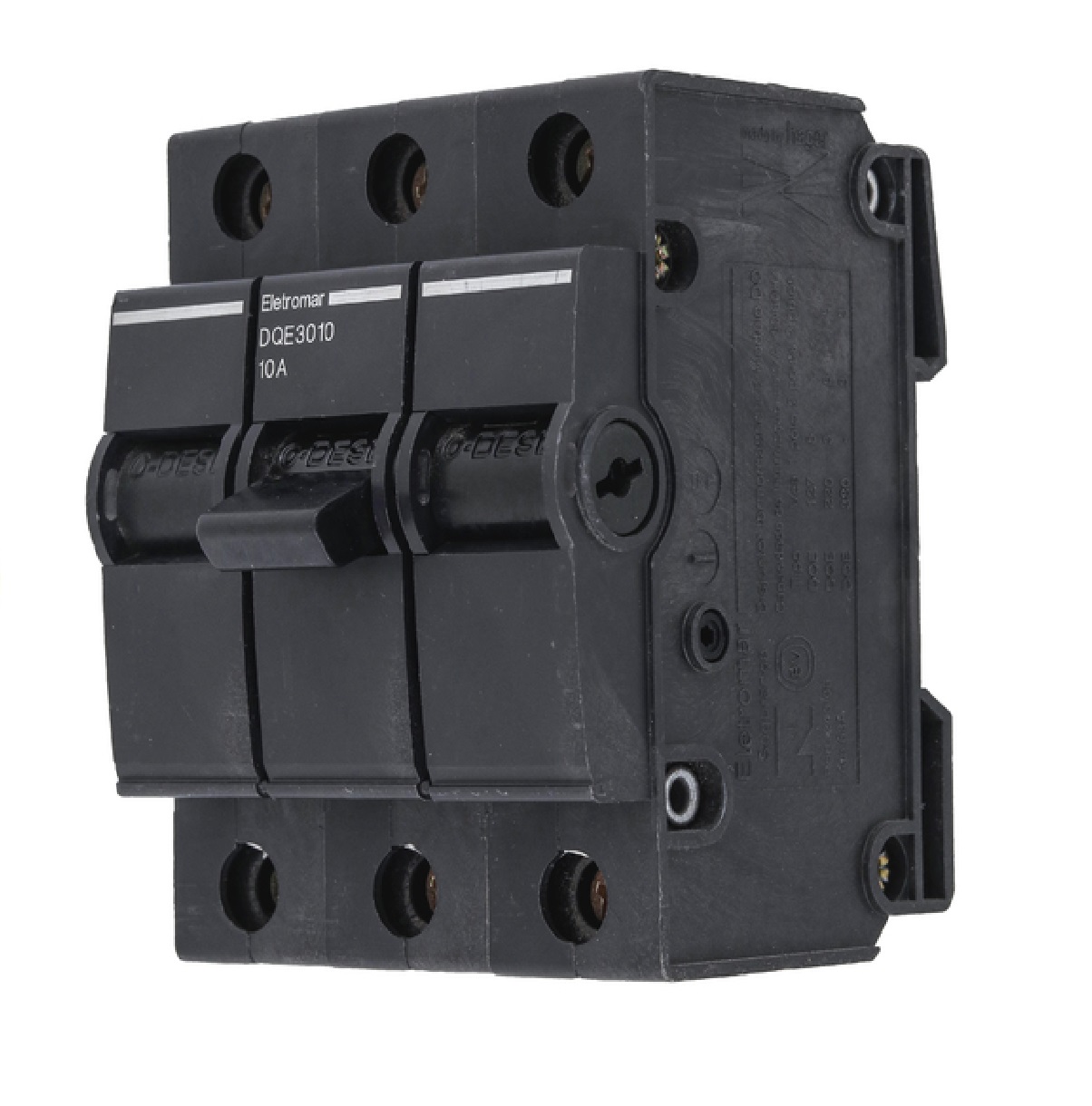 Disjuntor Tripolar 10amp Nema Preto Eletromar