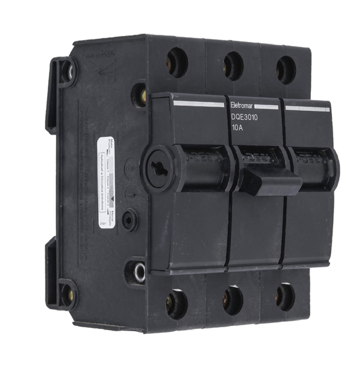 Disjuntor Tripolar 10amp Nema Preto Eletromar
