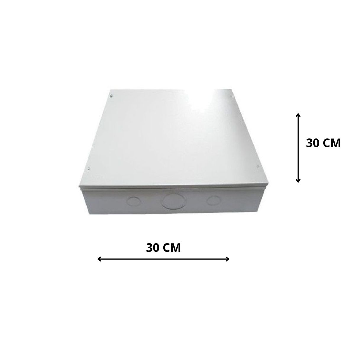Caixa de Passagem de Sobrepor em Chapa de Aço 302 x 302 x 122 mm 901045 Cemar
