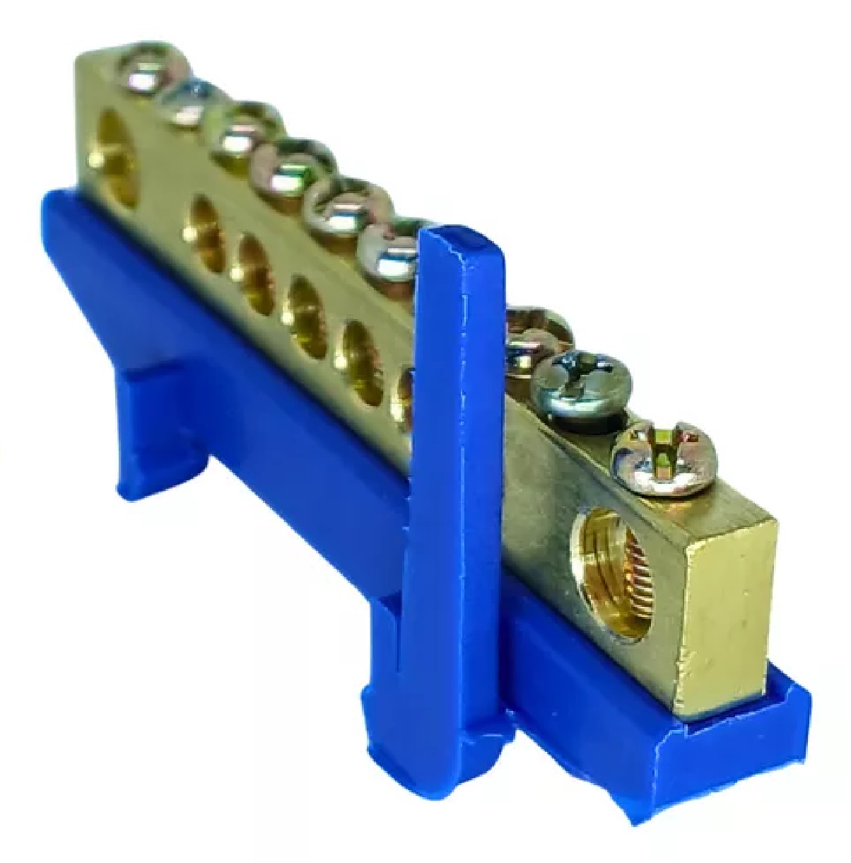 Barramento de Neutro Azul com Suporte DIN BRN01 Brum